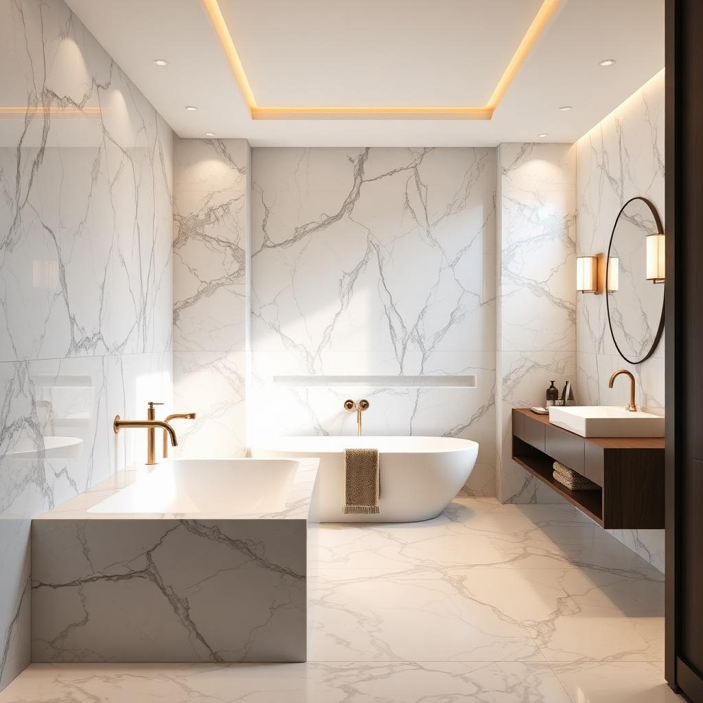 Marble bathroom renovation